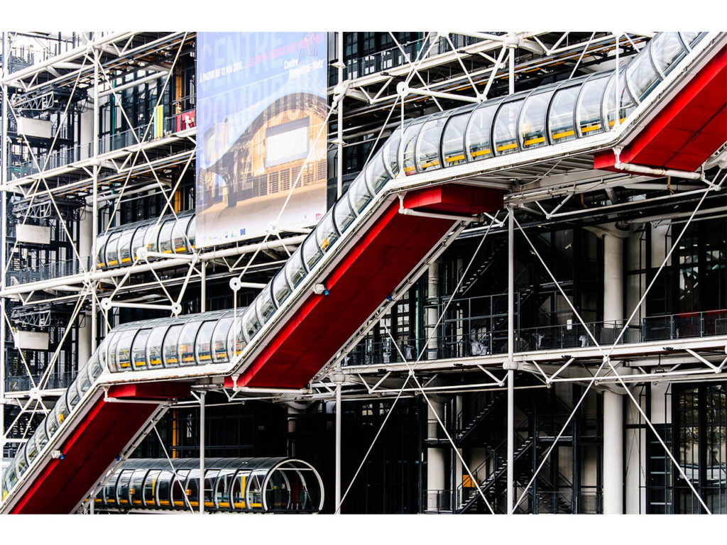 Façade extérieure et architecture du Centre George Pompidou