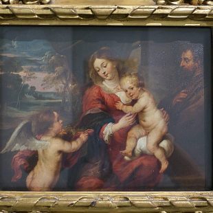 Peinture de la Sainte Famille par Pierre Paul Rubens, peintre baroque