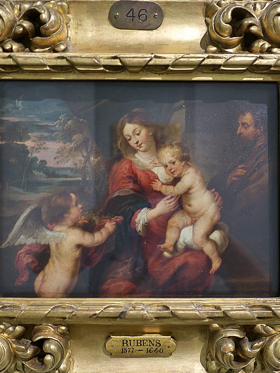Peinture de la Sainte Famille par Pierre Paul Rubens, peintre baroque
