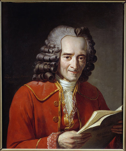 Voltaire lisant par By Jacques A. C. Pajou
