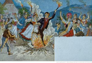 Carte postale de la fête de la Saint-Jean en Alsace