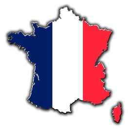 Carte de France tricolore