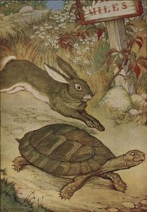 Le lièvre et la tortue par Milo Winter