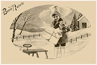 carte postale de Noël italienne -