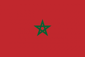 drapeau marocain (rouge avec étoile verte)