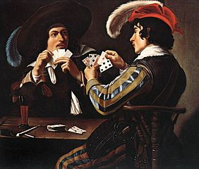 Tableau de Theodore Rombouts representant des joueurs de cartes