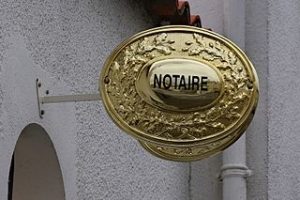 photo d'une enseigne notariale