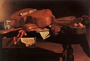 nature morte avec instruments baroques