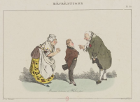 Illustration d'Henri Monnier "Monsieur termine sa philosophie