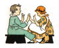 Dessins : deux enfants jouant à un jeu de mains