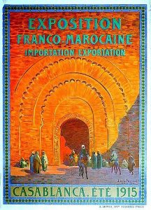 Affiche de l'exposition Franco-Marocaine de 1915 à Casablanca