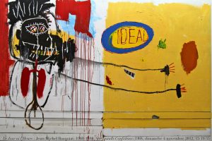 Tableau de Basquiat avec signature couronne