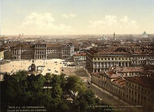 carte postale de la Place du Conseil de l'Empire 1890