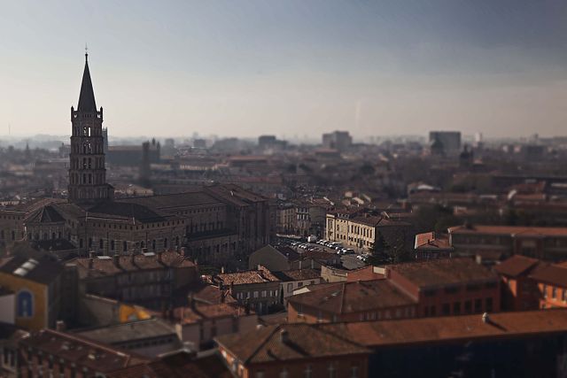 Photographie des toits roses de Toulouse