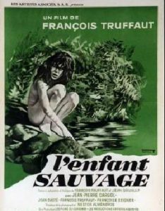 Affiche du film de Truffaut L'enfant sauvage