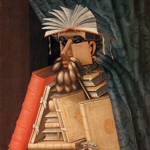 tableau de Giuseppe Arcimboldo Le bibliothécaire