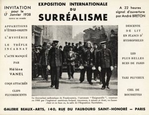  Carton d'invitation pour l'exposition internationale du surréalisme à Paris, 1938