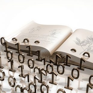 zéros et uns sortant d'un livre