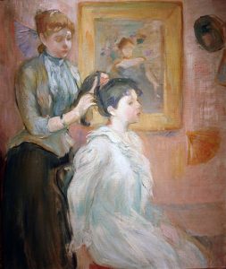 Tableau de Berthe Morisot La coiffure 