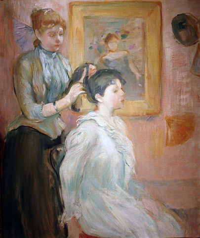 Tableau de Berthe Morisot La coiffure