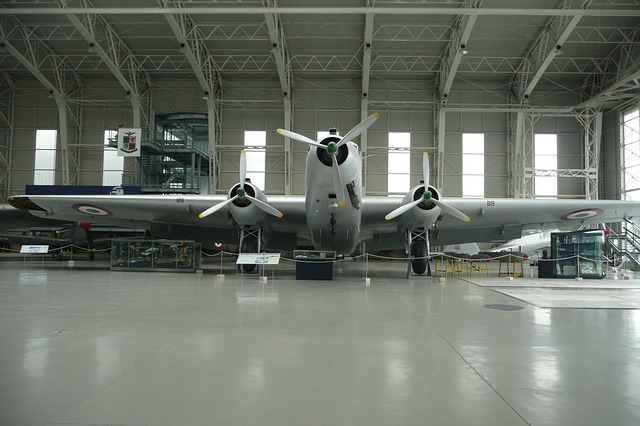 Photographie d'un hangar d'avions