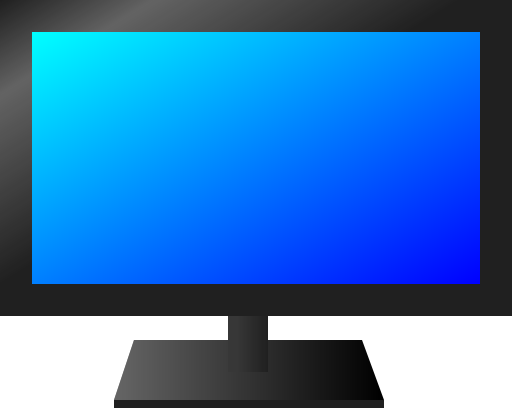 dessin vectoriel d'un écran plat bleu
