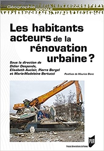 couverture de l'ouvrage Les habitants acteurs de la rénovation urbaine (éditions Presses universitaires de Rennes