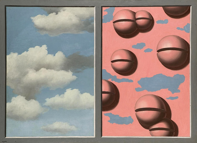 Grelots roses, ciels en lambeaux, Magritte, 1930