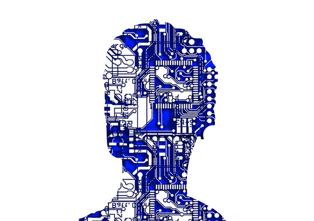 dessin d'une tête remplie de circuits électroniques