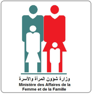 Logo d'un homme et une femme avec deux enfants
