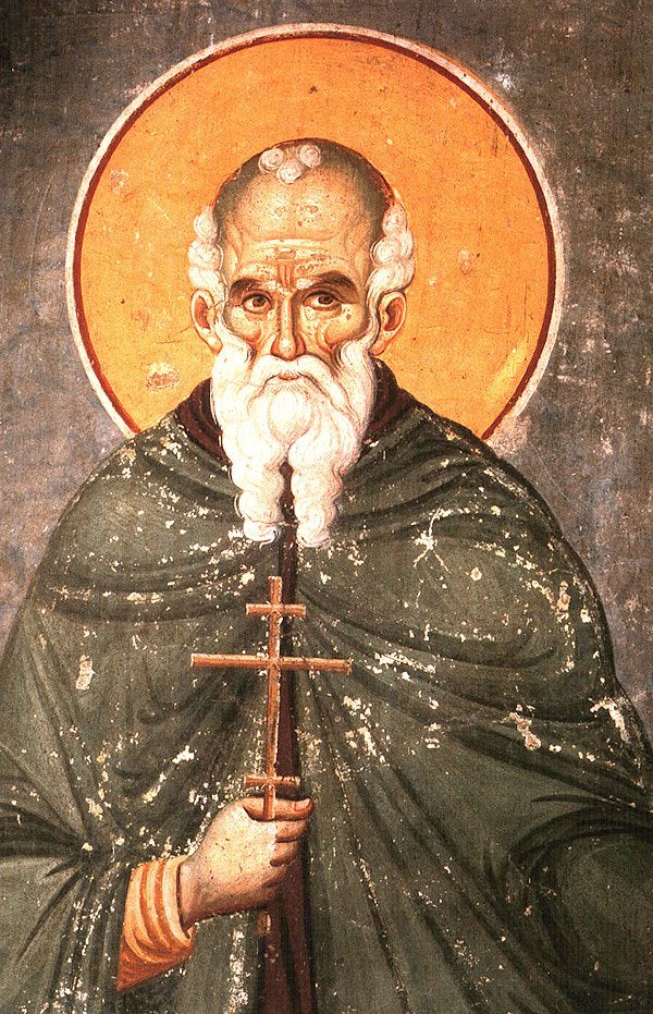 Auréole entourant la tête d'Athanase l'Athonite.