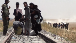 Réfugiés syriens regagnant Tell Abyad