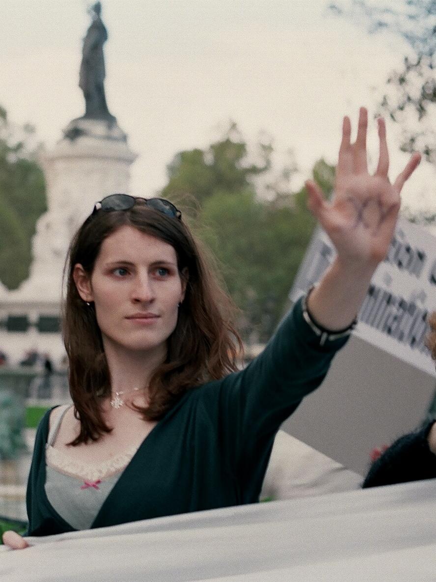 Activiste transgenre à une manifestation pour les droits des transsexualisme à Paris en France, (photo)