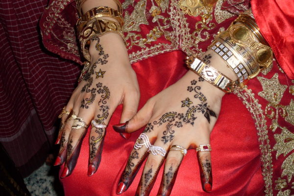 Djerba mains d'une mariée avec Henné