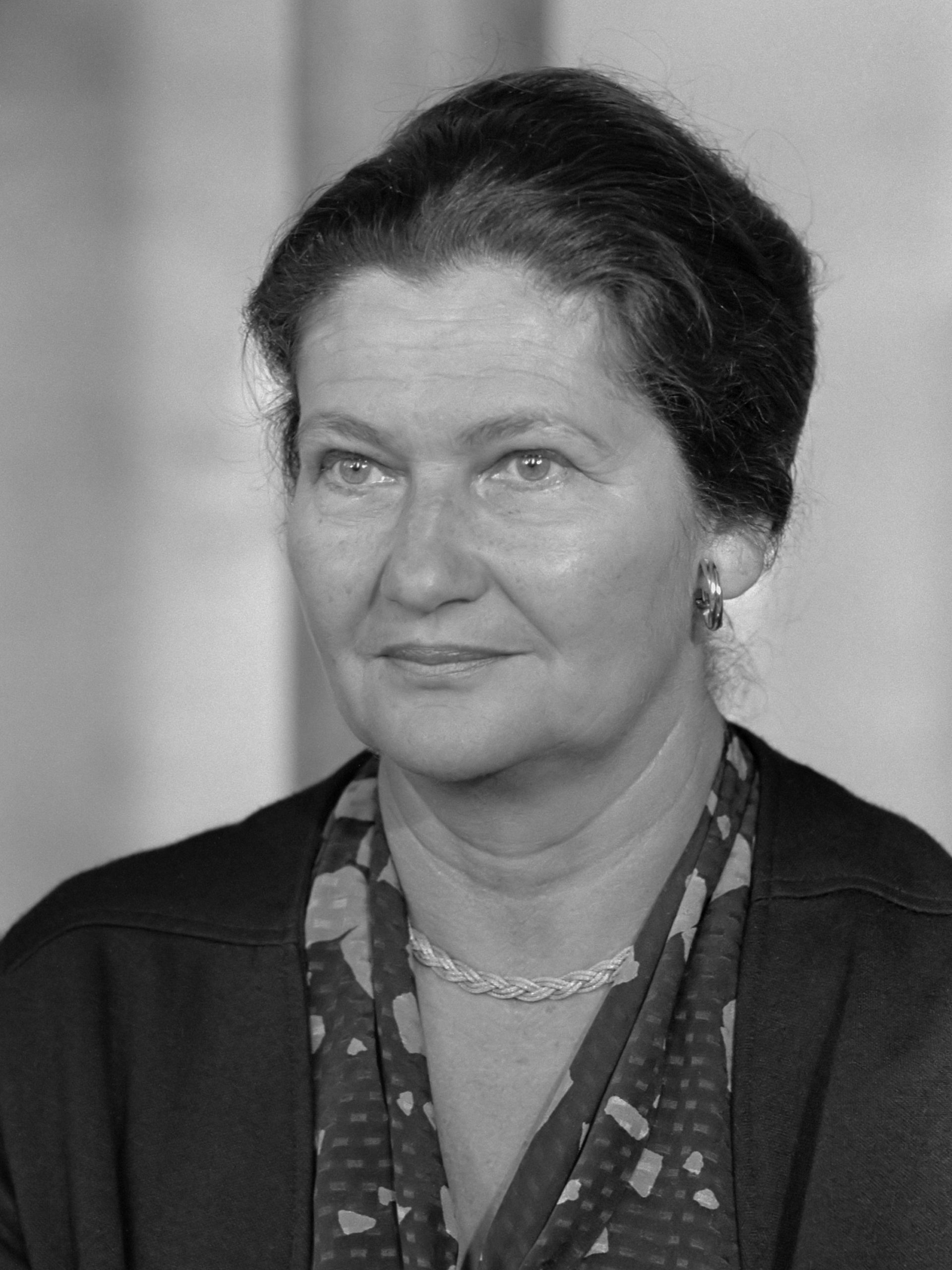 Photo n&b de Simone Veil