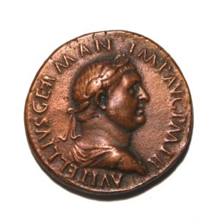 pièce de monnaie romaine de l'Empire Vitellius
