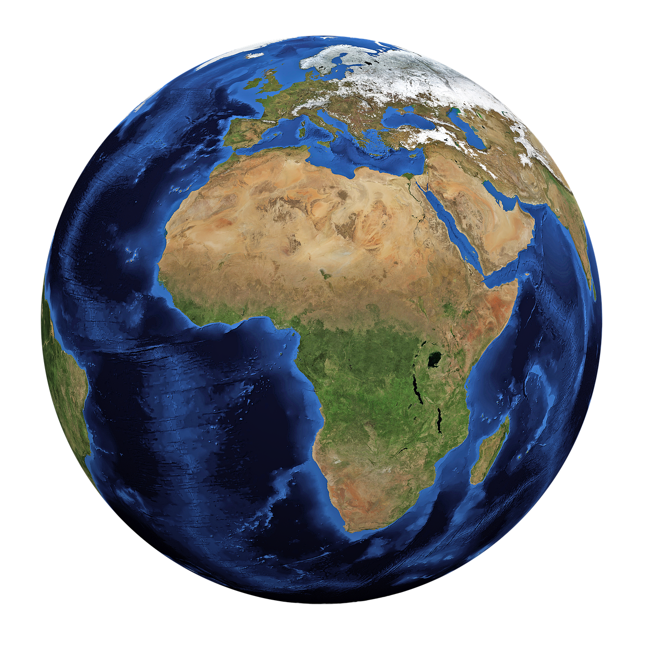 Continent africain sur le globe terrestre