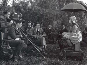 Scène de tournage de film image d'archives