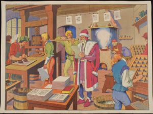 Gutenberg dans son imprimerie