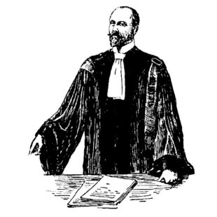 La robe d'un avocat français au XIX ème siècle