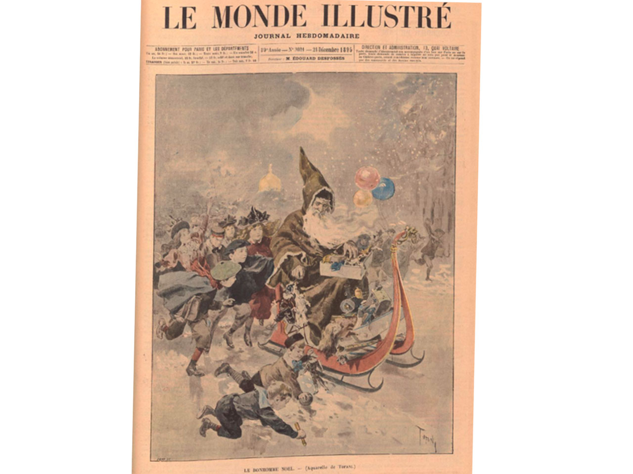 Première de couverture de "Le Monde illustré" du 21 décembre 1895.