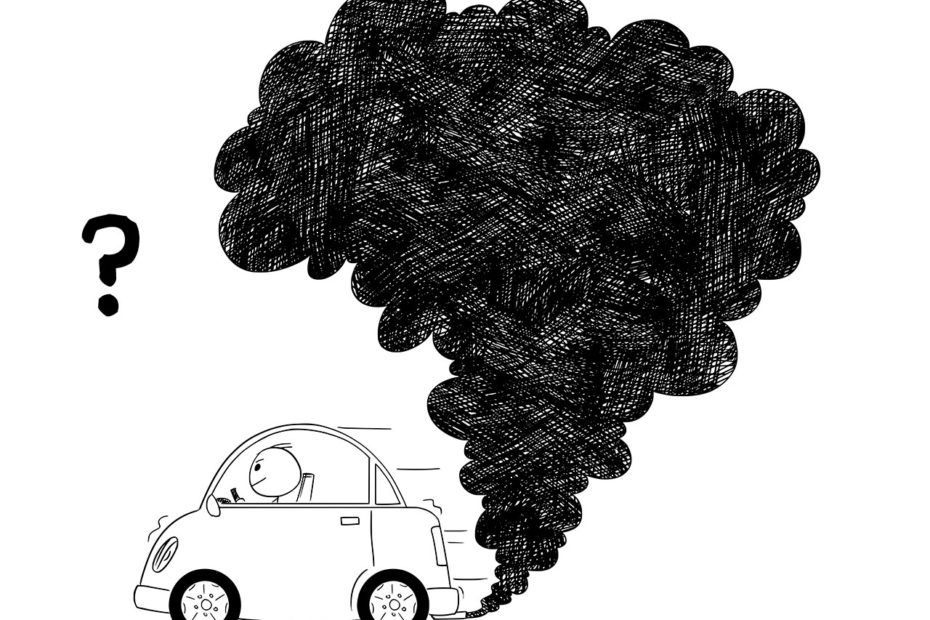 Illustration de la pollution atmosphérique des voitures