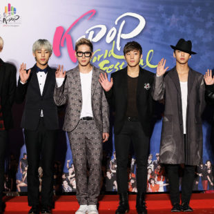 Chanteurs coréens dans un groupe de Kpop