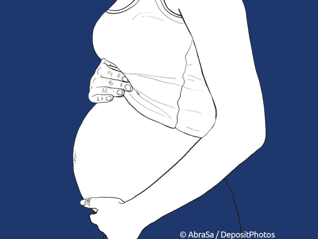 illustration du ventre d'une femme enceinte
