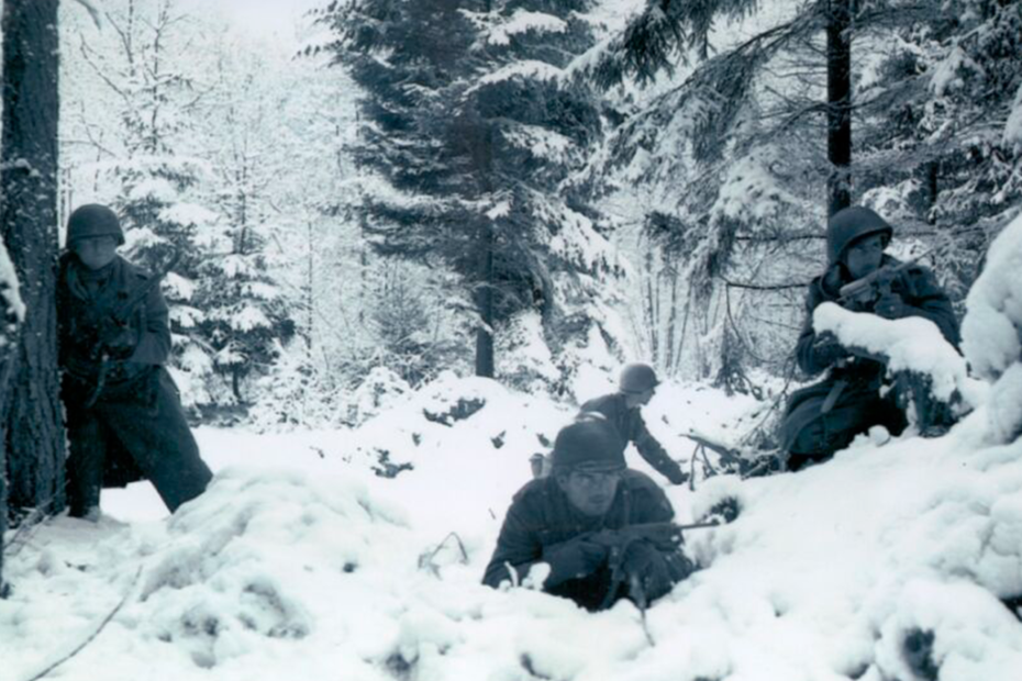 Photographie de soldats américains près d'Amonines