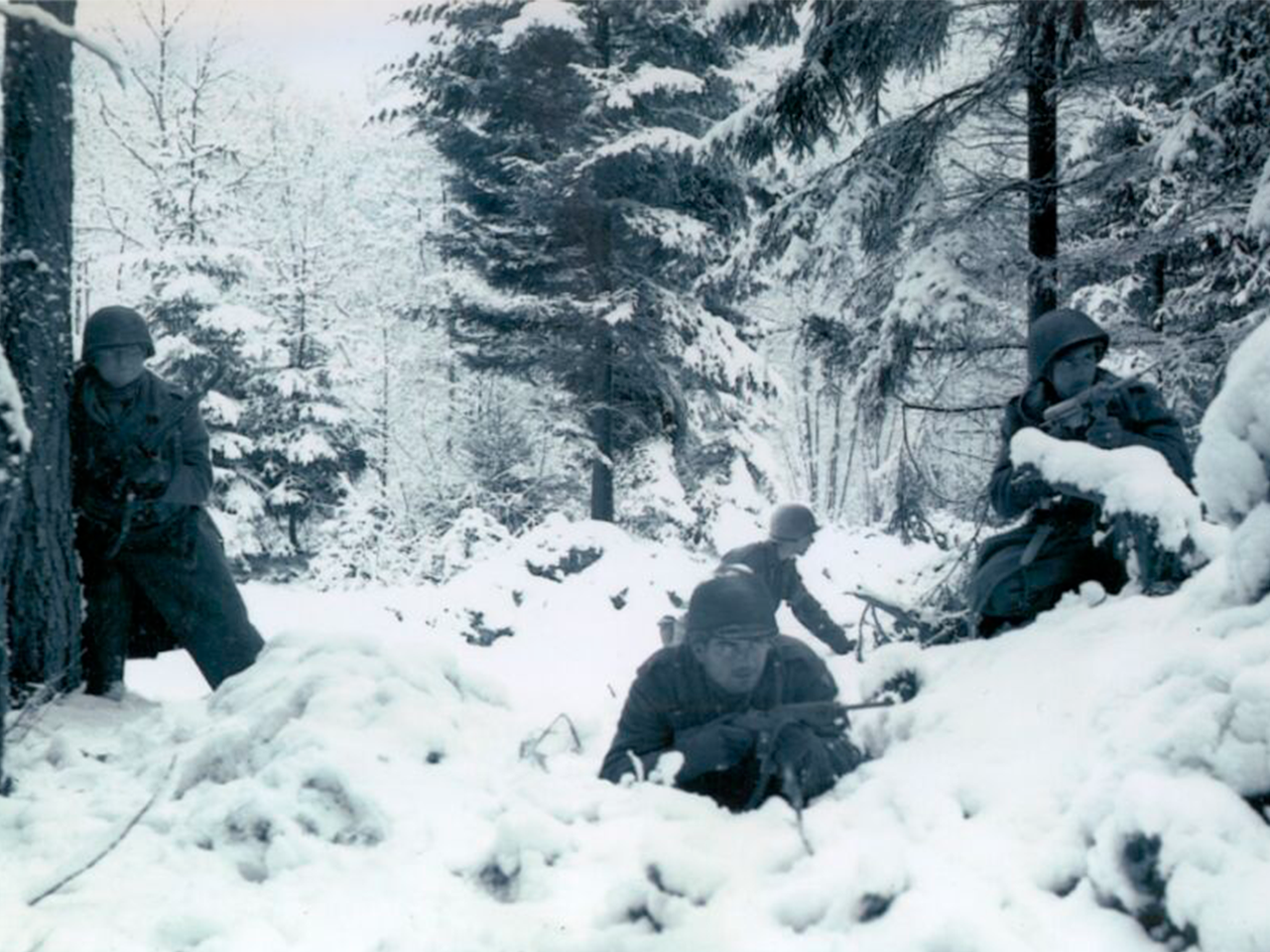 Photographie de soldats américains près d'Amonines