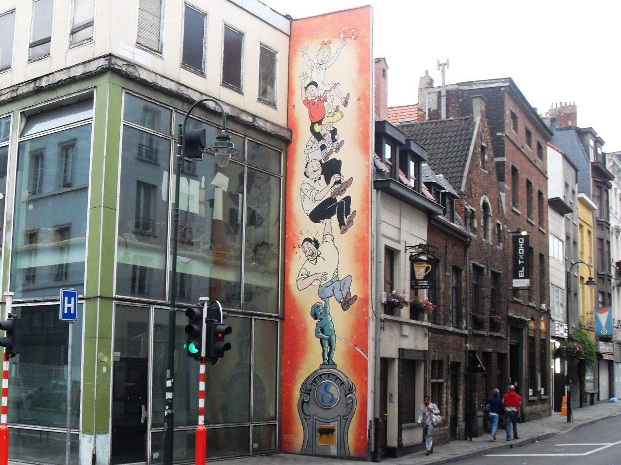 Photo du Mur BD Bot et Bobette, Willy Vandersteen, à Bruxelles