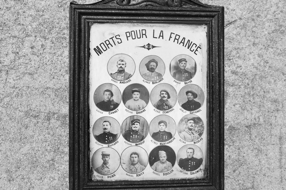 Cimetière de Montaigut-le-Blanc, hommage aux soldats du village tués pendant la Première Guerre mondiale