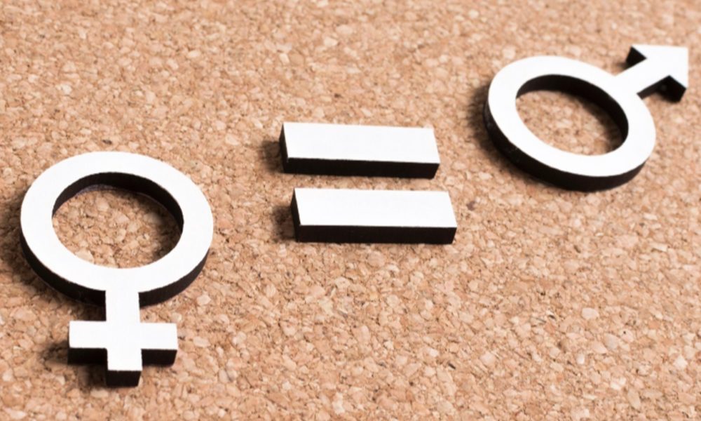 logo masculin et logo féminin avec le symbole égale entre les deux