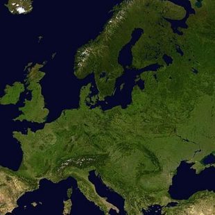 Photographie satellite de l'Europe
